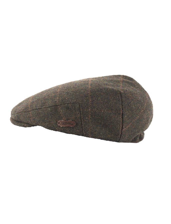 Classic Tweed Flat Cap – Green Box Check 