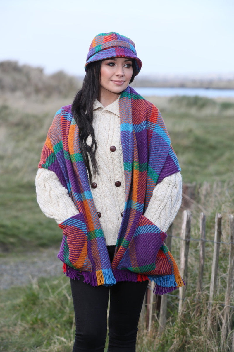 Wool Pocket Stole - Galway Red