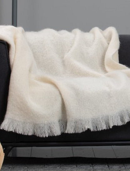 Mohair Throw - White 