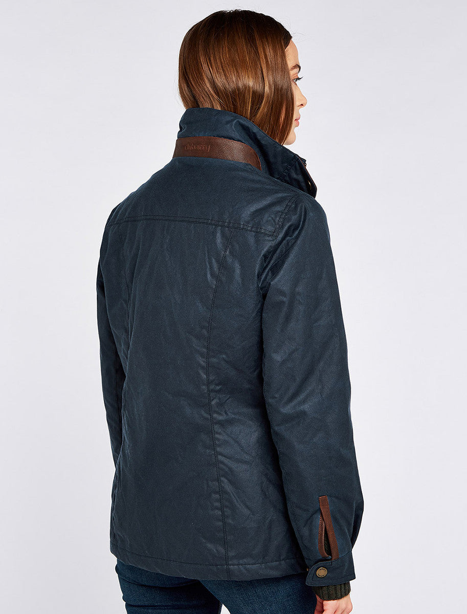 Mountrath Ladies Waxed Cotton Jacket - Ocean Blue 