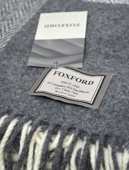Wool and Cashmere Throw - Block Check 