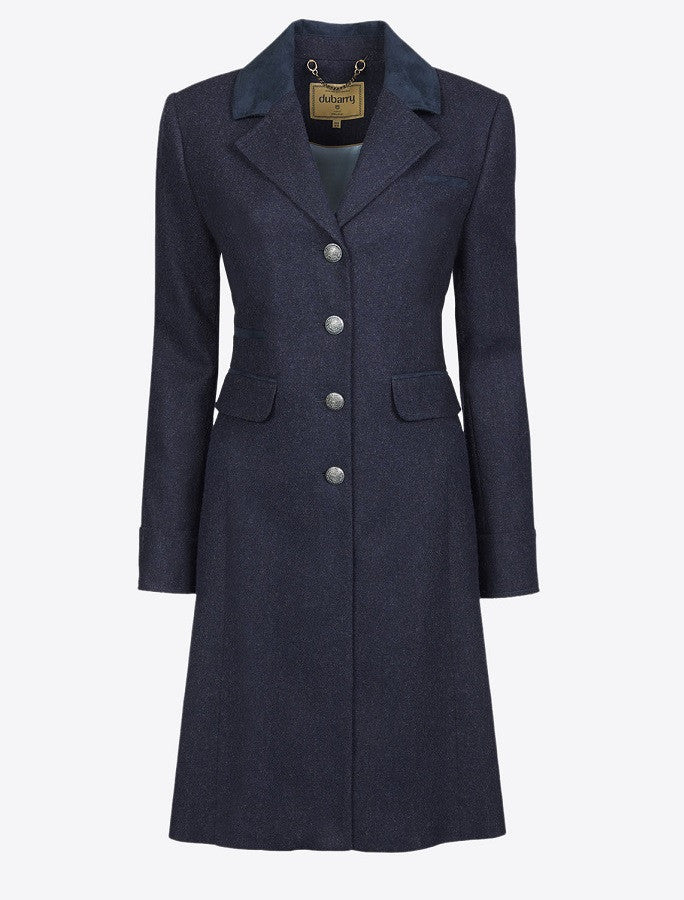 Blackthorn Ladies 3/4 Tweed Coat - Navy 
