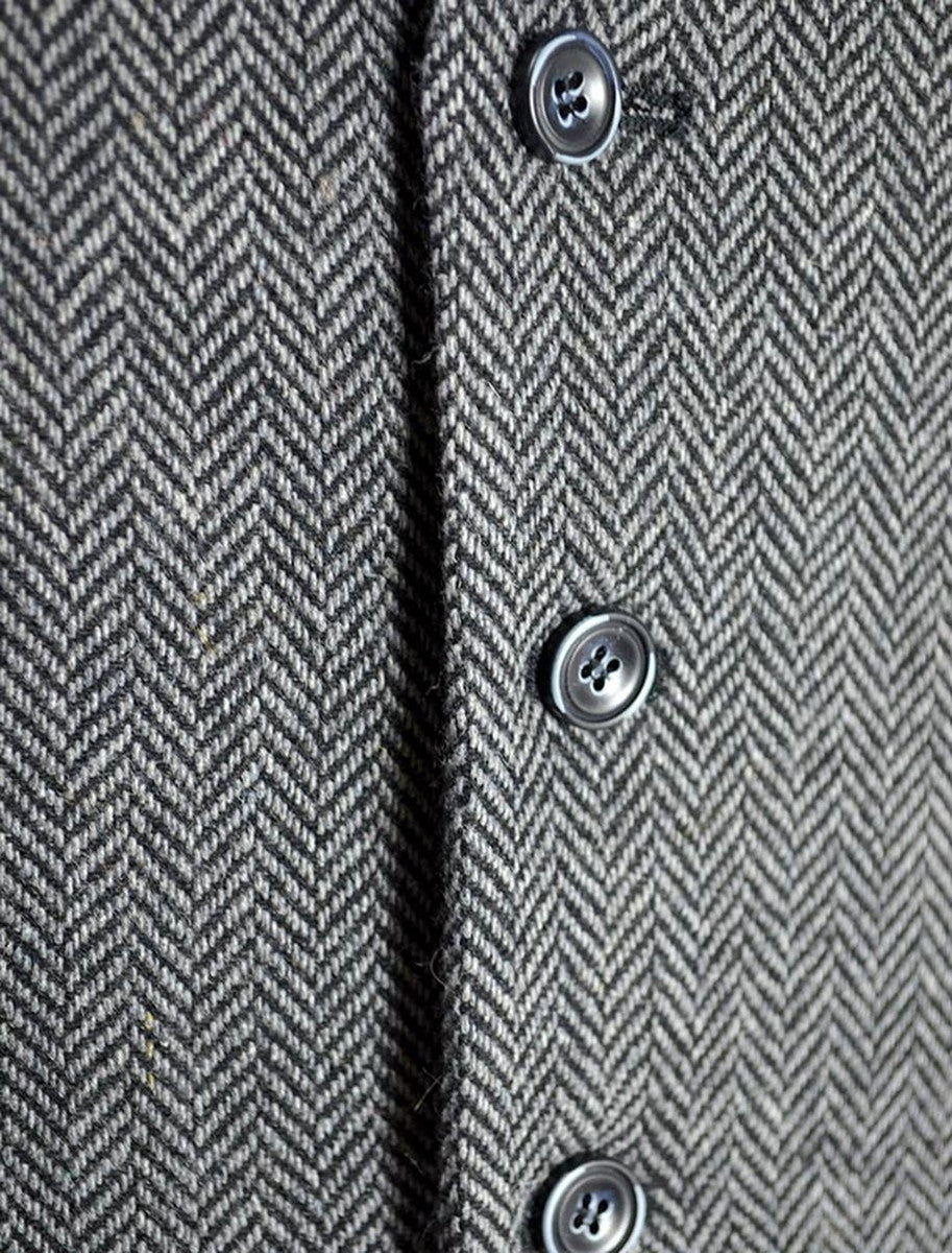 Grey Tweed Herringbone Irish Waistcoat