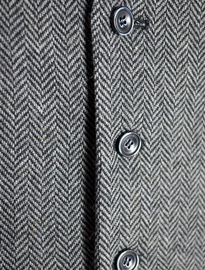 Grey Tweed Herringbone Irish Waistcoat