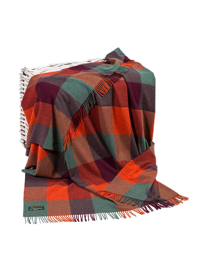 Lambswool Throw - Autumn Shades 