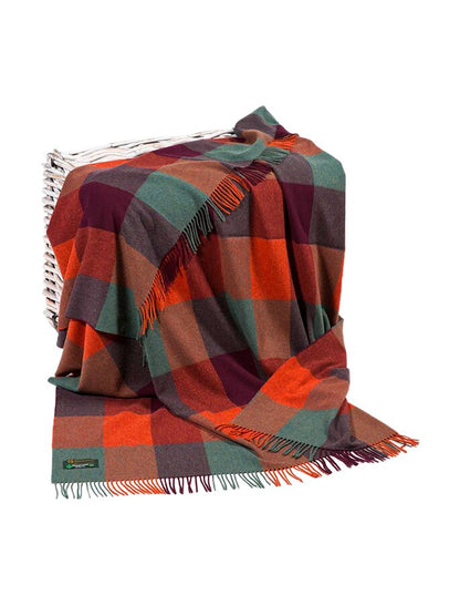 Lambswool Throw - Autumn Shades 