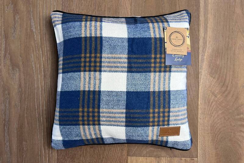 Blue Tweed Cushion Cover