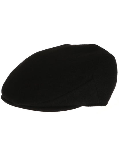 Vintage Tweed Flat Cap - Solid Black 
