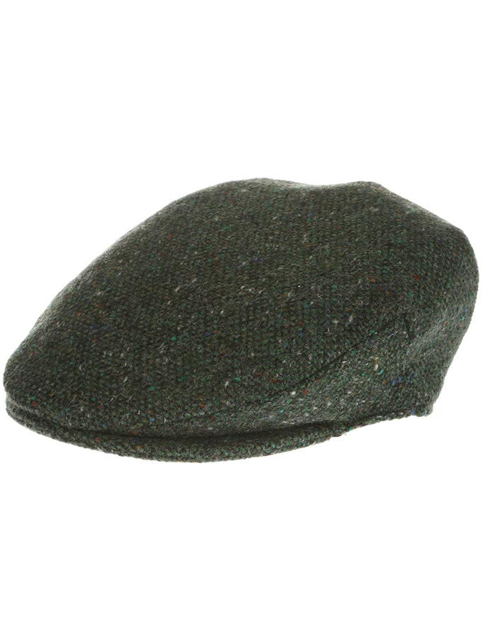 Vintage Tweed Flat Cap - Green Salt &amp; Pepper 
