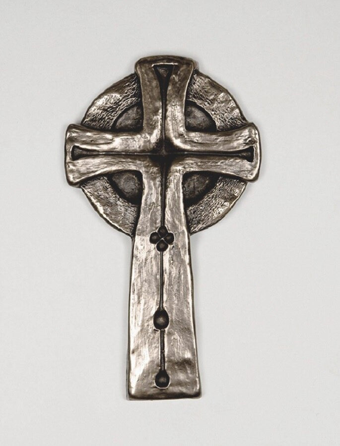 Irish Bronze Glendalough Celtic Cross