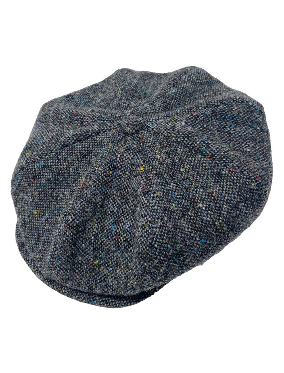 8 Piece Tweed Panel Cap - Charcoal 