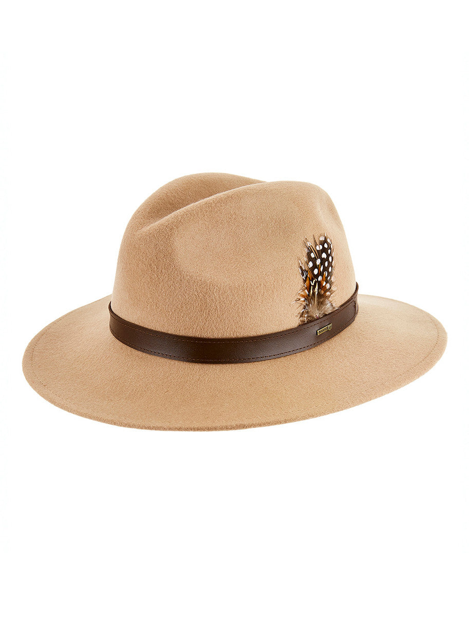 Ladies Gallagher Wool Felt Fedora - Sand 