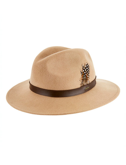 Ladies Gallagher Wool Felt Fedora - Sand 