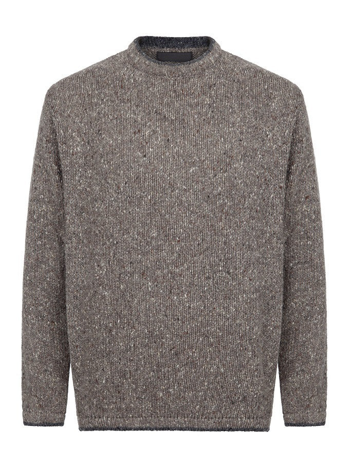 Wool Cashmere Crew Neck Sweater - Rocky Ground 