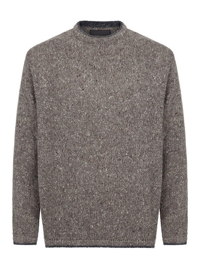 Wool Cashmere Crew Neck Sweater - Rocky Ground 