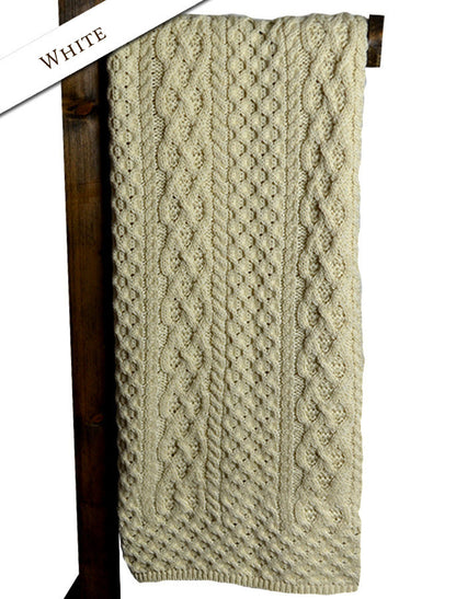 Merino Aran - Throw Natural White 