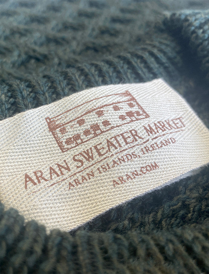 Men's Striped Crew Neck Merino Aran Sweater Aran Sweater Market