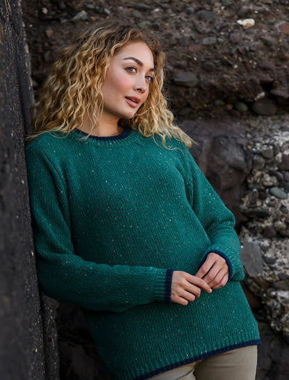 Ladies Wool Cashmere Crew Neck Sweater