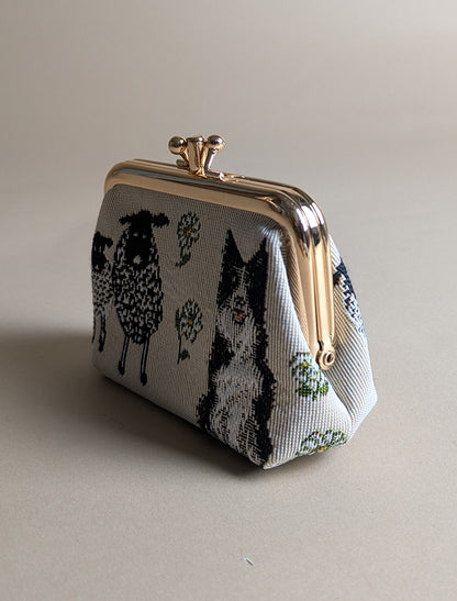 Sheep &amp; Collie Tapestry Coin Purse