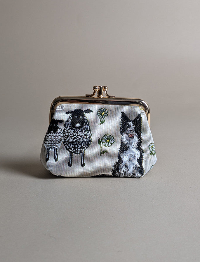 Sheep &amp; Collie Tapestry Coin Purse