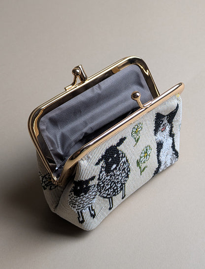 Sheep &amp; Collie Tapestry Coin Purse