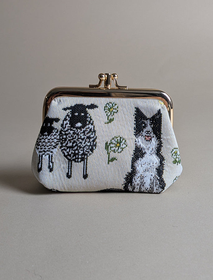 Sheep &amp; Collie Tapestry Coin Purse