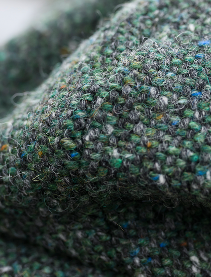 8 Piece Tweed Panel Cap - Green 