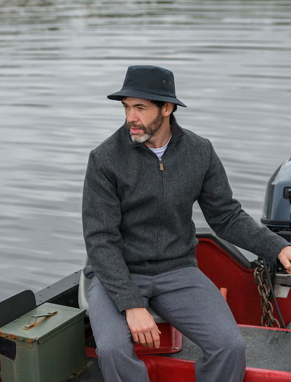 Waxed Walking Hat - Navy 
