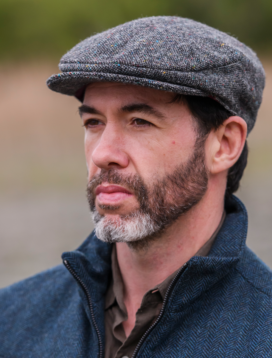 Vintage Tweed Flat Cap - Charcoal 