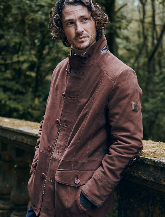 Moore Classic Leather Jacket - Walnut