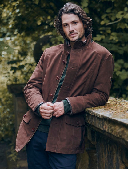 Moore Classic Leather Jacket - Walnut
