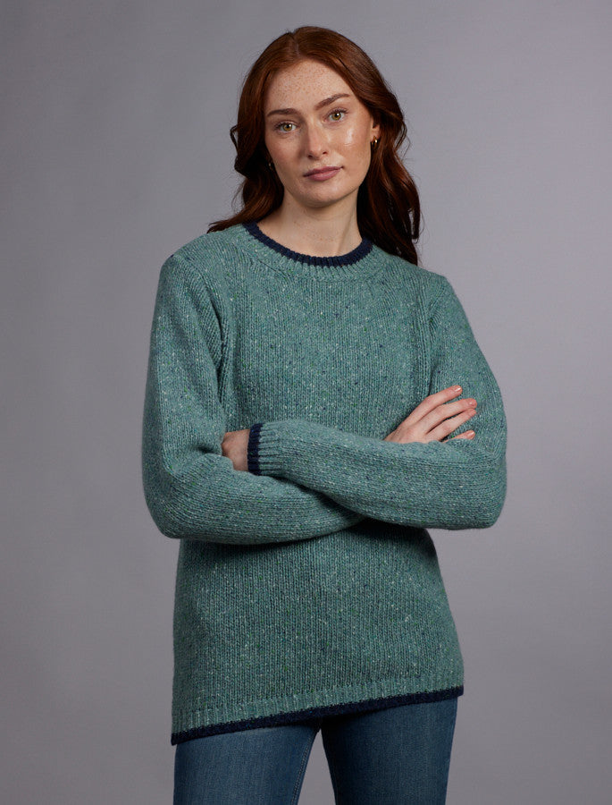 Ladies Wool Cashmere Crew Neck Sweater