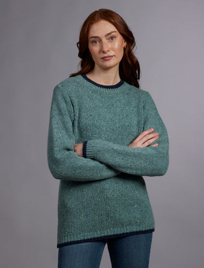 Ladies Wool Cashmere Crew Neck Sweater