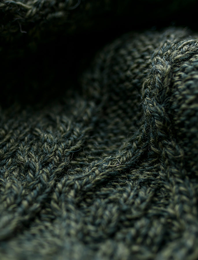 Hooded Coatigan with Celtic Knot Zipper Pull - Army Green 