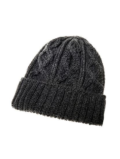 Ladies Aran Super Soft Merino Wool Hat - Slate Grey 