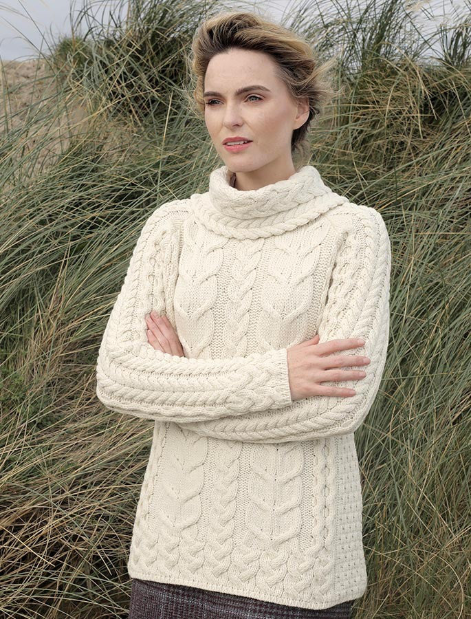 Super Soft Cowl Neck Aran - Classic Aran