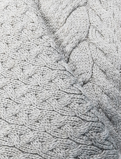 Super Soft Cowl Neck Poncho - Slate Grey 