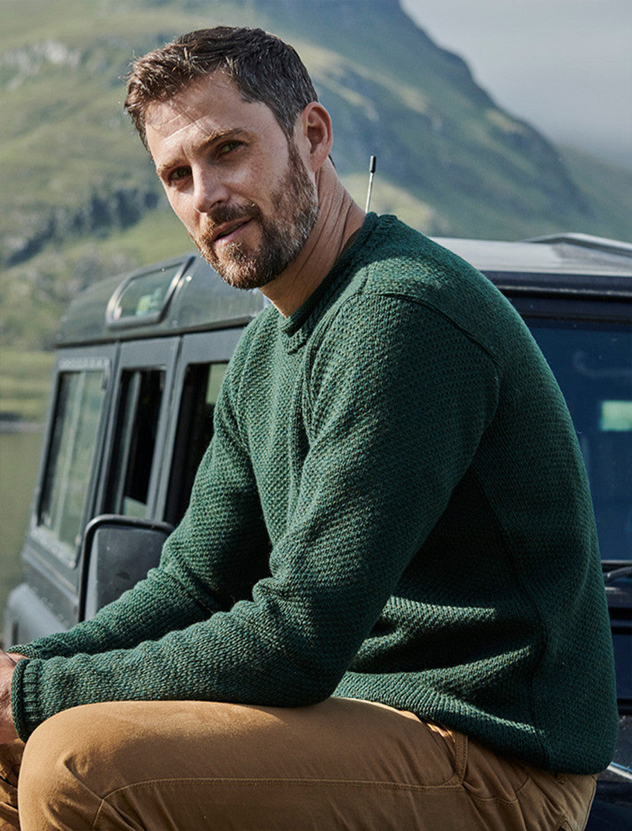 Merino Roll Neck Sweater - Army 