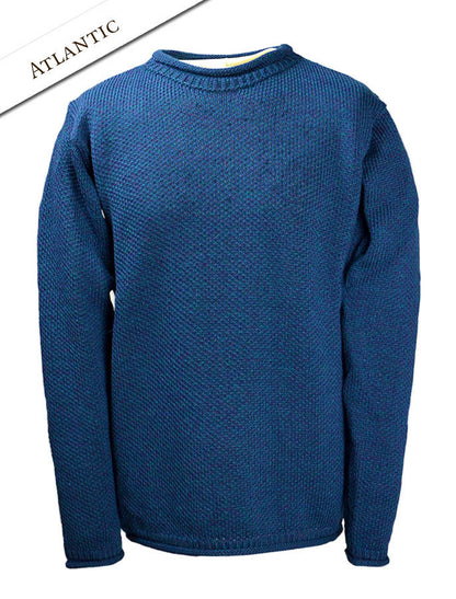 Merino Roll Neck Sweater - Atlantic 