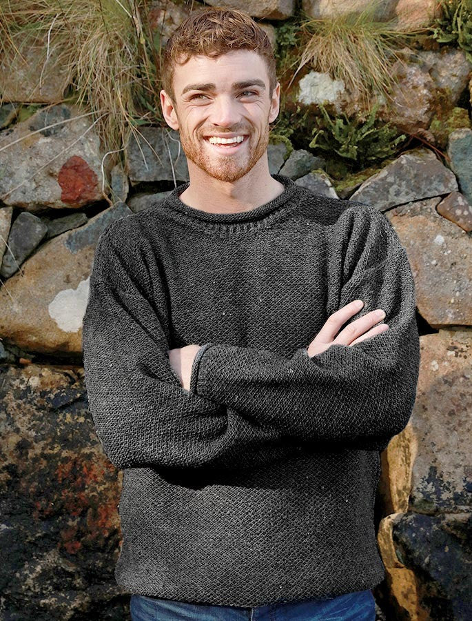 Merino Roll Neck Sweater - Grey 