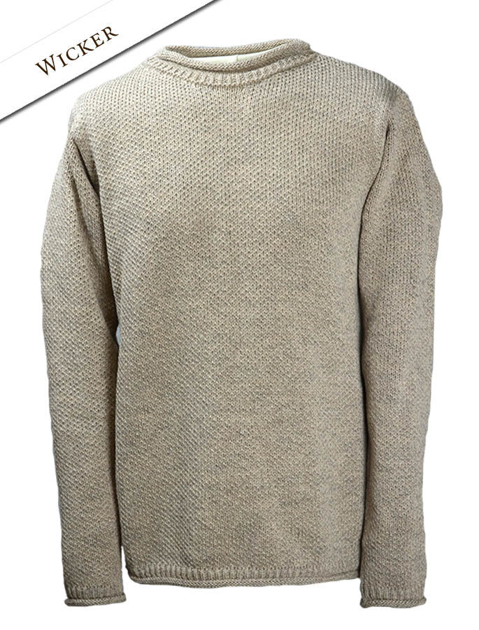 Merino Roll Neck Sweater - Wicker 