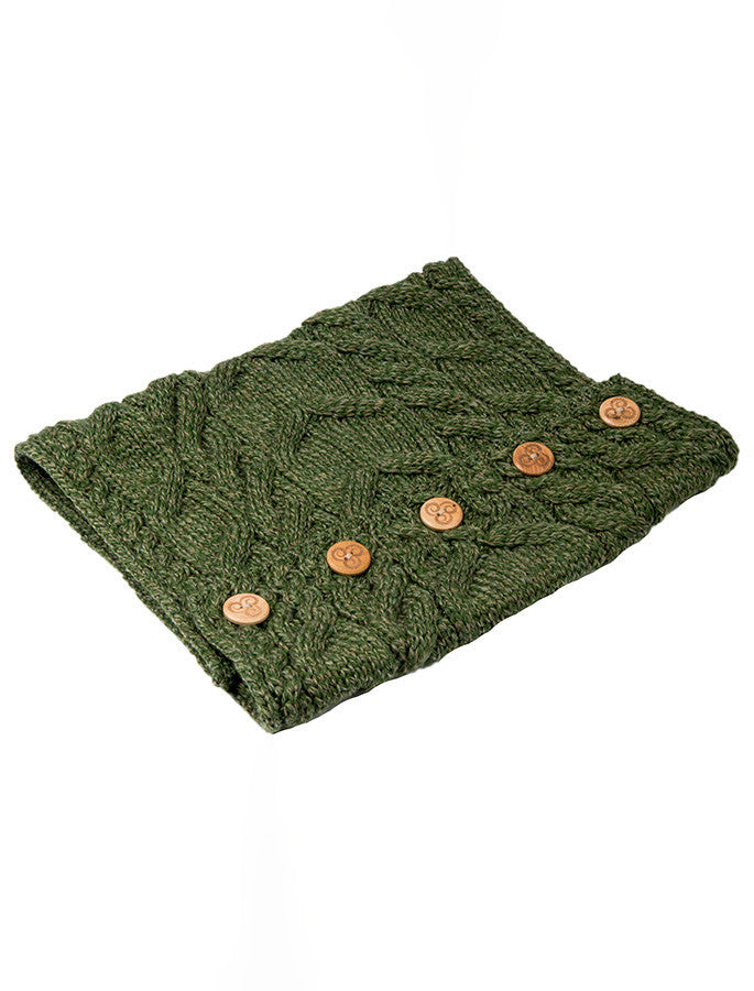 Ladies Aran Merino Buff - Meadow Green 