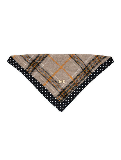 Irish Heritage Tartan Doggy Bandana - Camel