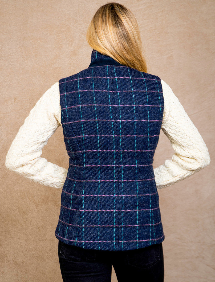 Aideen Tweed Gilet – Navy Dreamer 