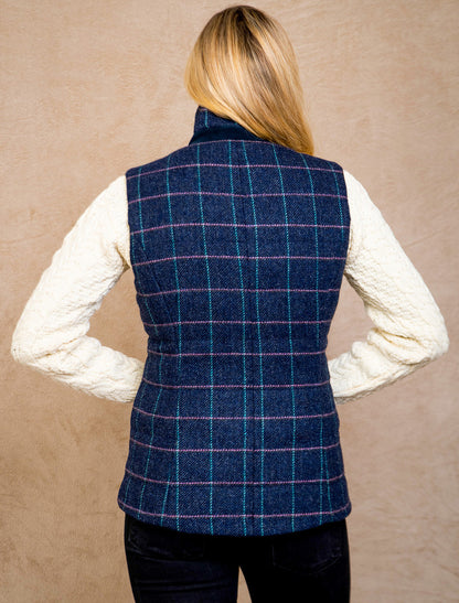 Aideen Tweed Gilet – Navy Dreamer 