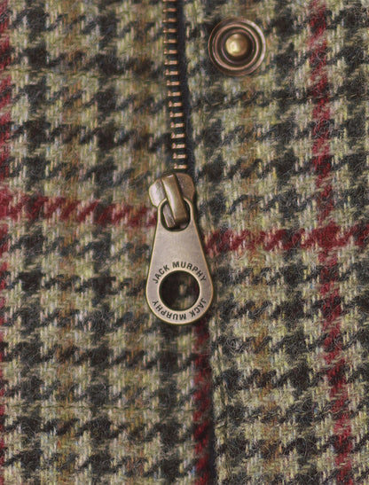 Aideen Tweed Gilet – Hacking Check Zip Detail 