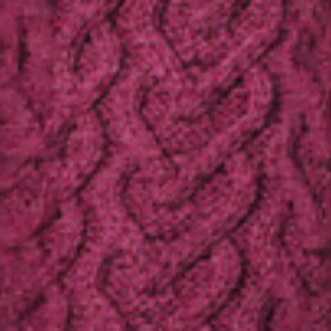 Merino Wool Side Zip Aran Cardigan - Berry 