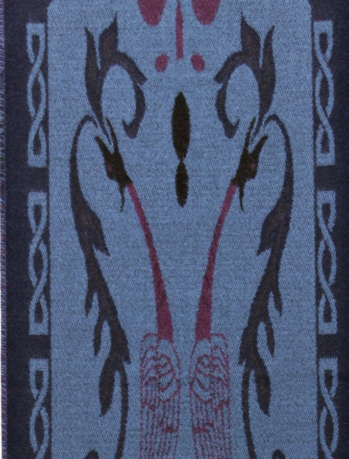 Book Of Kells Celtic Scarf - Blue Tones 