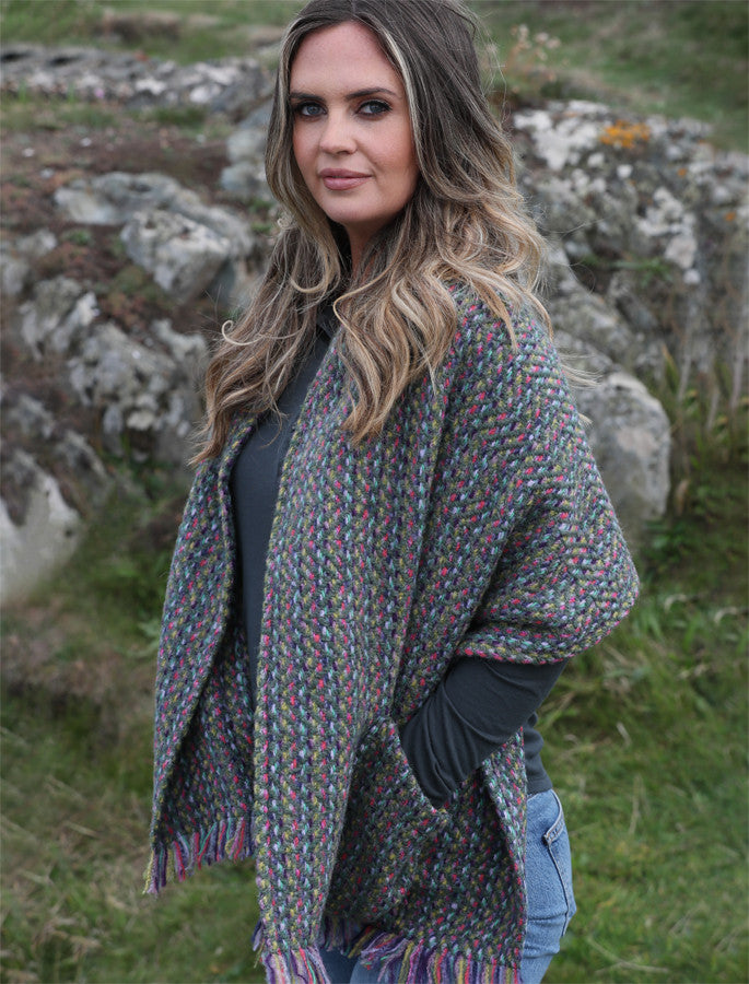 Wool Pocket Stole - Connemara Loden 