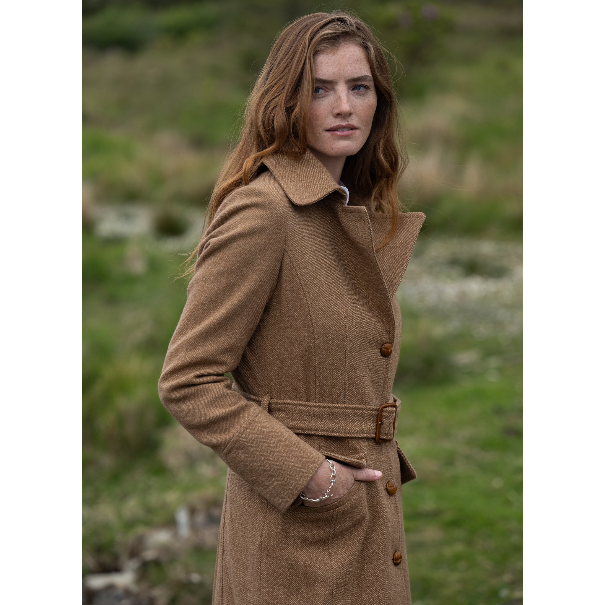 Brookvale Fitted Tweed Coat